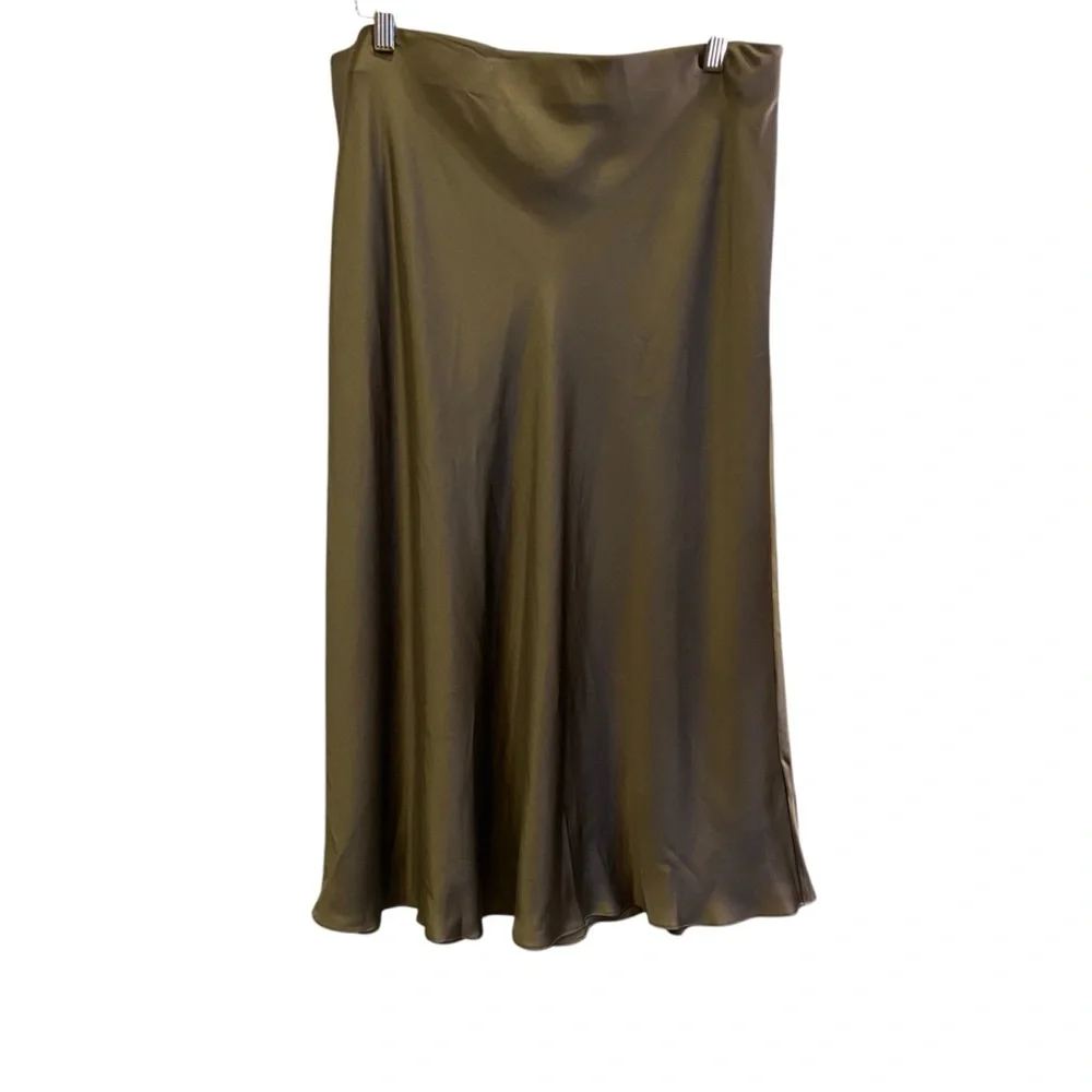 NWT Womens Quince 100% Washable Silk Maxi Tulip Skirt Gray Sz Small and XL - Picture 1 of 15
